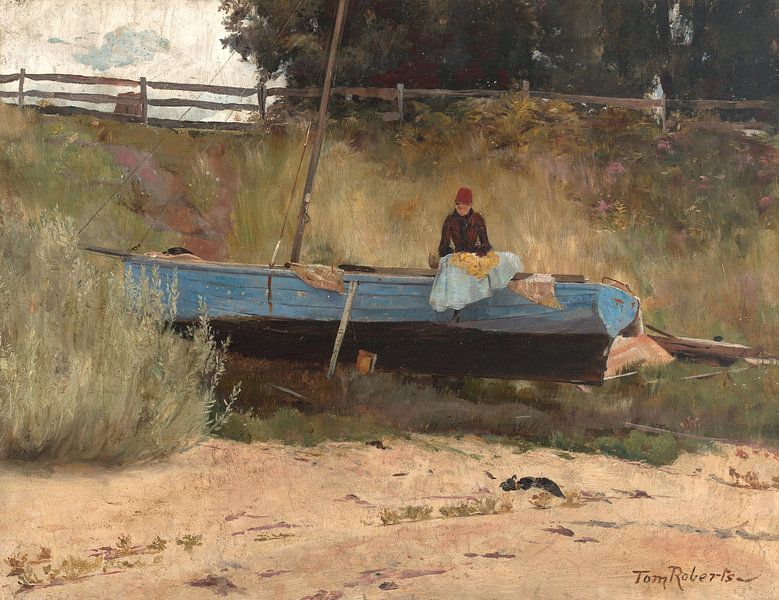 Tom Roberts, Boot am Strand, Queenscliff - 1887 von Atelier Liesjes