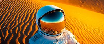 Astronaut in de woestijn - Futuristisch van Poster Art Shop