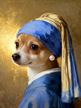 Das Hunde Mädchen mit dem Perlenohrring