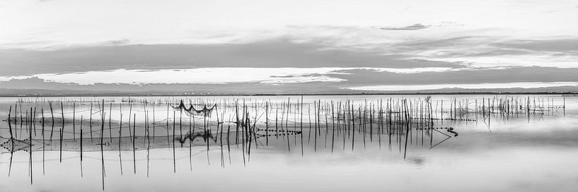 Lake landscape in black and white by Manfred Voss, Black-White Photography