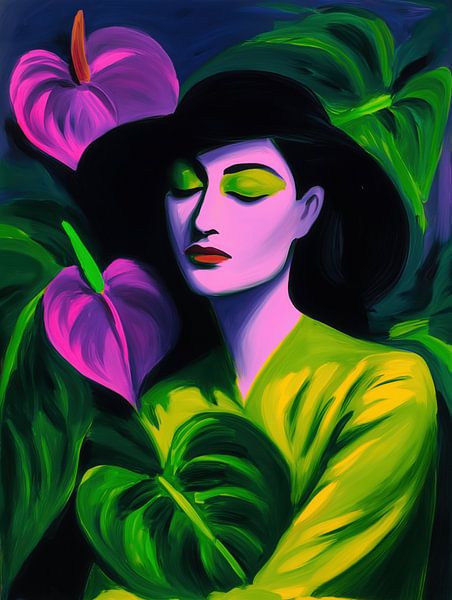 The Lover | Woman with Anthuriums by Frank Daske | Foto & Design