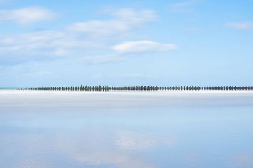 Bancs de moules, Côte d'Opale, France sur Caroline Drijber Guérain