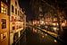 Utrecht Gaardbrug bij nacht, Nederland van Peter Bolman