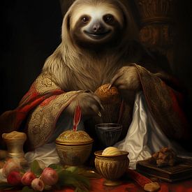 Sloth eating by haroulita