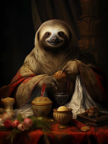 Sloth eating by haroulita