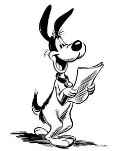 Kleine Hundekarikatur