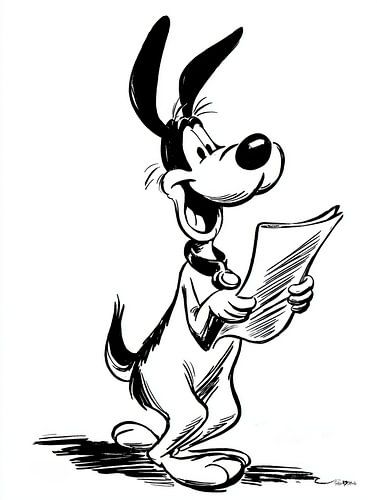Cartoontje hond