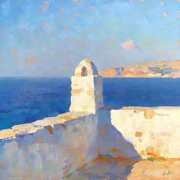 Blau in Ruhe – Mittelmeer-Stimmung von Mellow Art