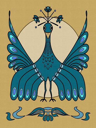 Art Nouveau Peacock