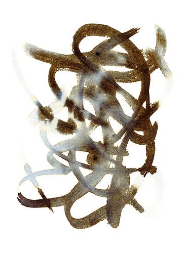 Waar gaan we heen? Abstracte inktschilderij