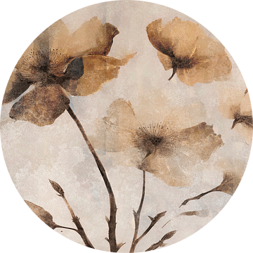 Japandi Wilde bloemen Abstractie