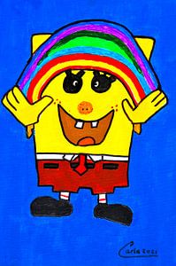 SpongeBob-Lookalike - Kunst von Carla Caribbean von Karel Frielink