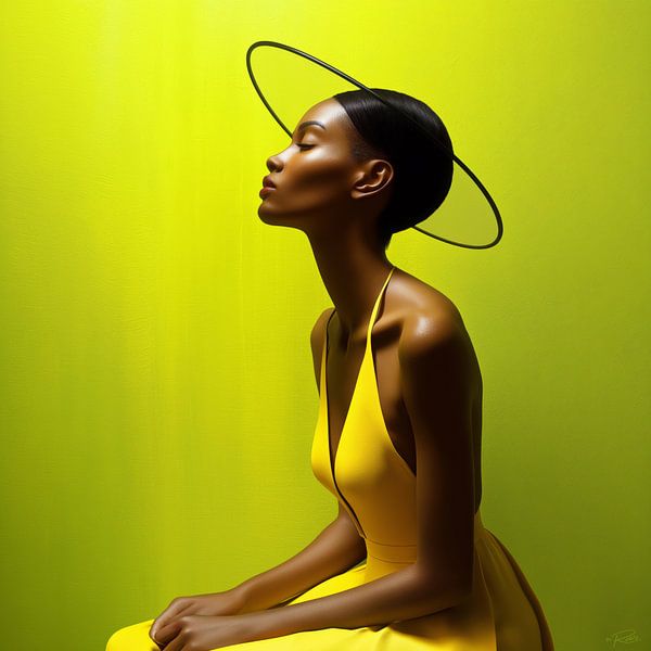Ethereal Halo - Serenity in Yellow van byRenzo