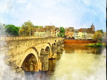 Maastricht, Sint Servaasbrug, Limburg.