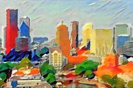 Abstract Skyline Rotterdam by Slimme Kunst.nl thumbnail
