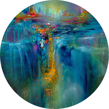 Horizon - abstract, krachtig landschap van Annette Schmucker