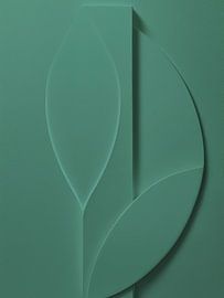 Minimalist 3D Art - Sea green by STUDIO ARTSY