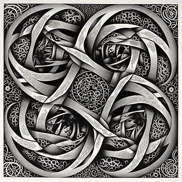 Circles in infinity in the style of Escher by Zeger Knops