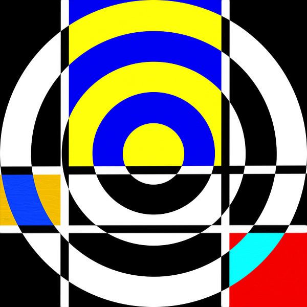 Abstract geometrische vormen van Maurice Dawson