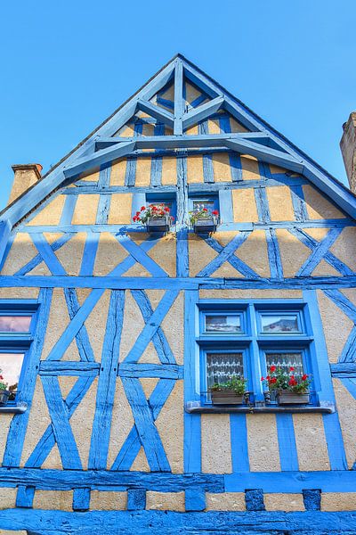 Blauw huis in Frankrijk van Dennis van de Water