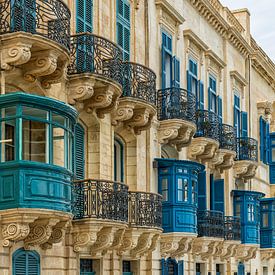 Voorgevel rij huizen, Malta