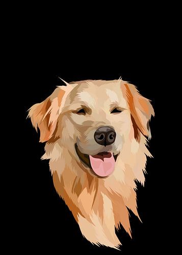 Golden retriever vector