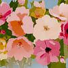 Wilde bloementuin in lentekleuren van Mad Dog Art