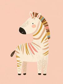 Rainbow Zebra – Whimsical Safari Nursery by StudioRemier