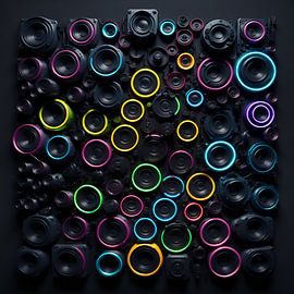 Neon-Lautsprecher von Santiago Diaz Leon