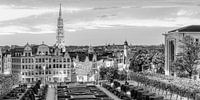 Kunstberg in Brussel in de avond - monochroom