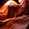 Orange waves van Walljar