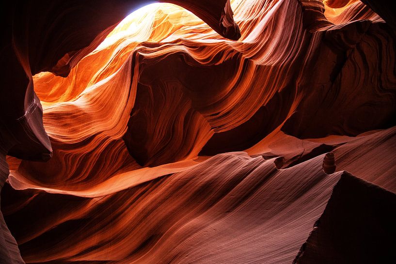 Orange waves by Walljar