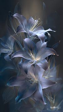 Blume in Blau von Gelissen Artworks