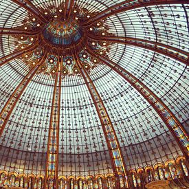 Lafayette Galleries Stained Glass Ceiling - Paris Photography by Carolina Reina