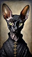 Cornish Rex kat - Historische stijl