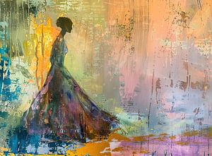 Frau in Farbe