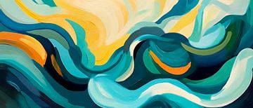 Abstract waves by Poster Art Shop