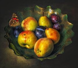 Still Life with Fruit and a Butterfly. by Mykhailo Sherman
