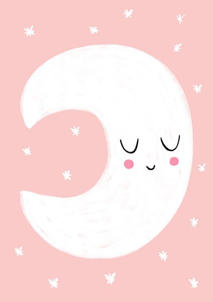 Small pink moon by Bainai