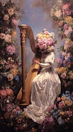 Rose Harpist by Flower Studio
