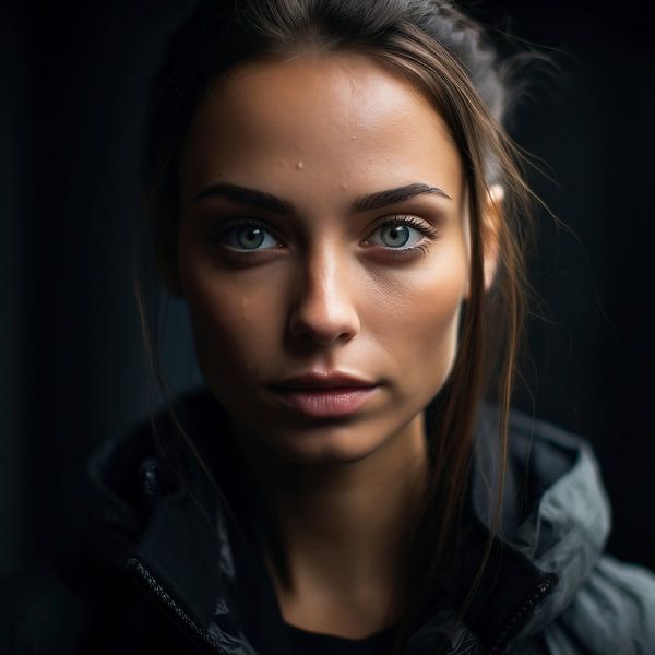 Porträt von fernlichtsicht