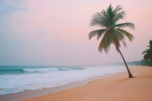 Ruhiger Strand mit Palme