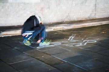 Expressie op de straat bij de jeugd van Zaankanteropavontuur