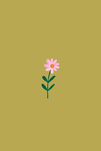 Eenvoudige roze bloem