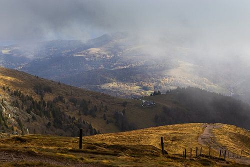 Le Hohneck, Misty Mountain View, Vosges, France
