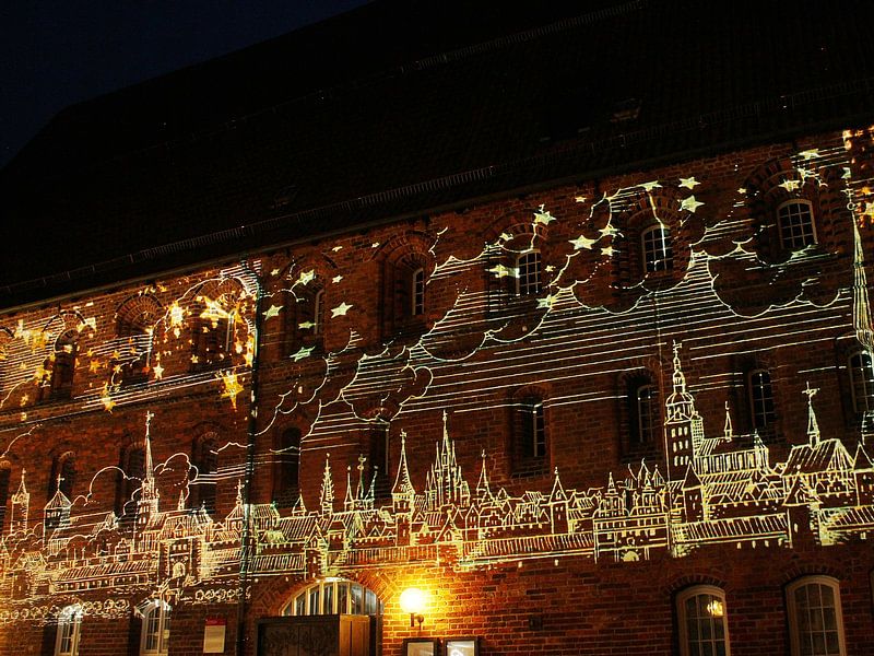 Lichtillumination im Lüneburger Glockenhof von Anja Bagunk