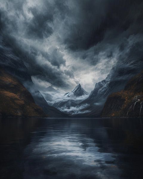 Fantastische Bergwelt von fernlichtsicht