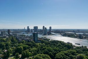 Blick von oben auf die Skyline von Rotterdam