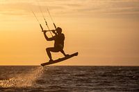 Kite surfing - playing on the waves