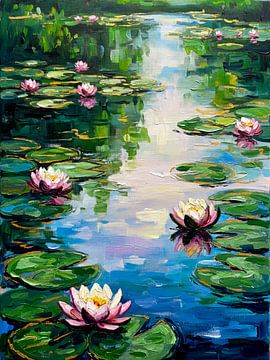 Impressionistischer Seerosenteich – Eine Hommage an Giverny von Studio Pieternel
